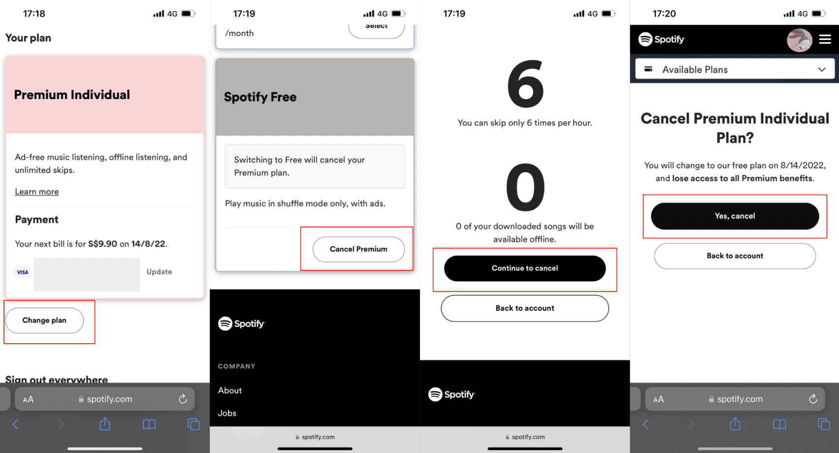 How to cancel Spotify Premium