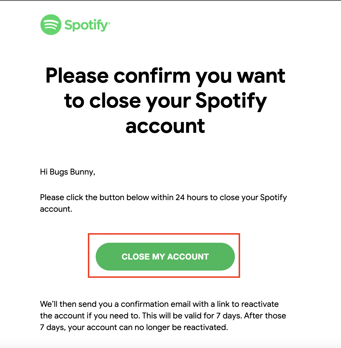 Delete Your Spotify Account - Step 8