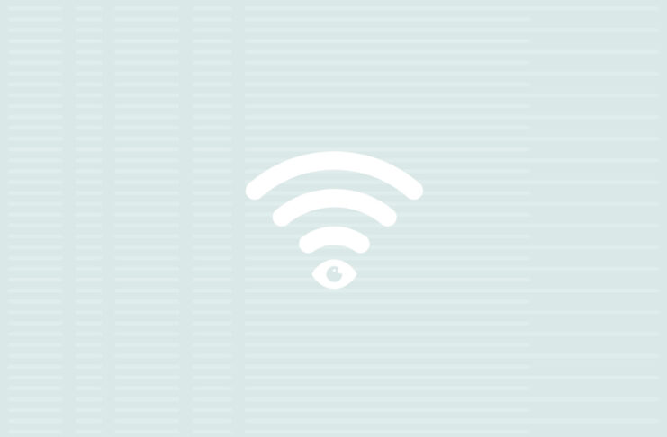 Wi-Fi symbol with an eye.