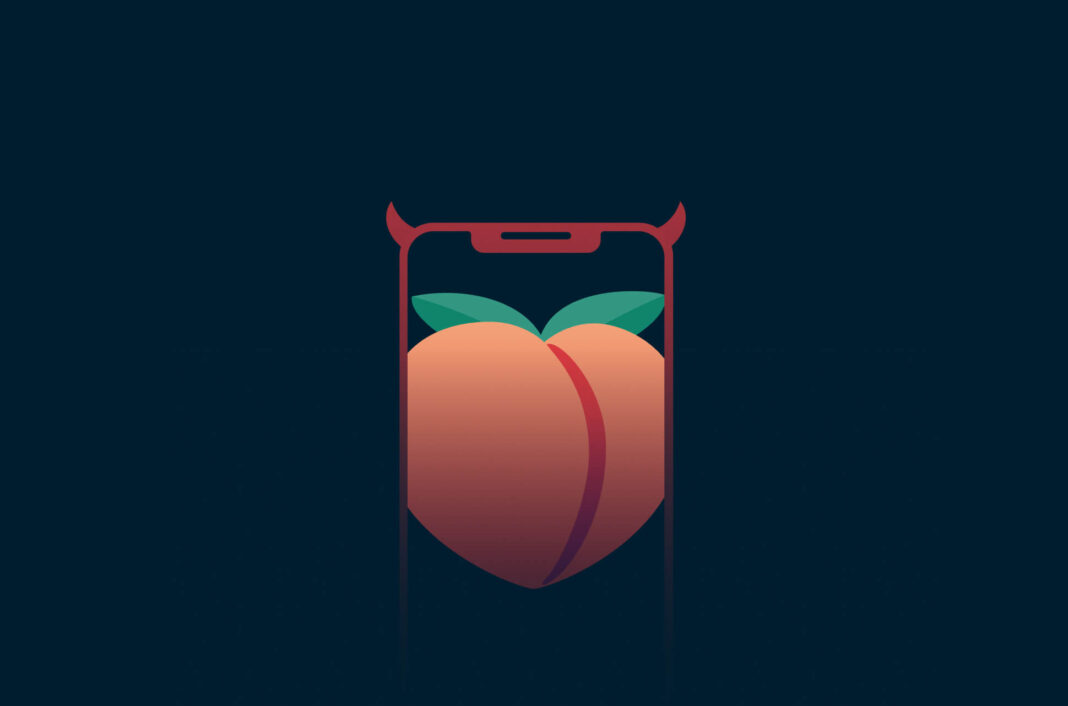 Picture of peach on cellphone to symbolize revenge porn