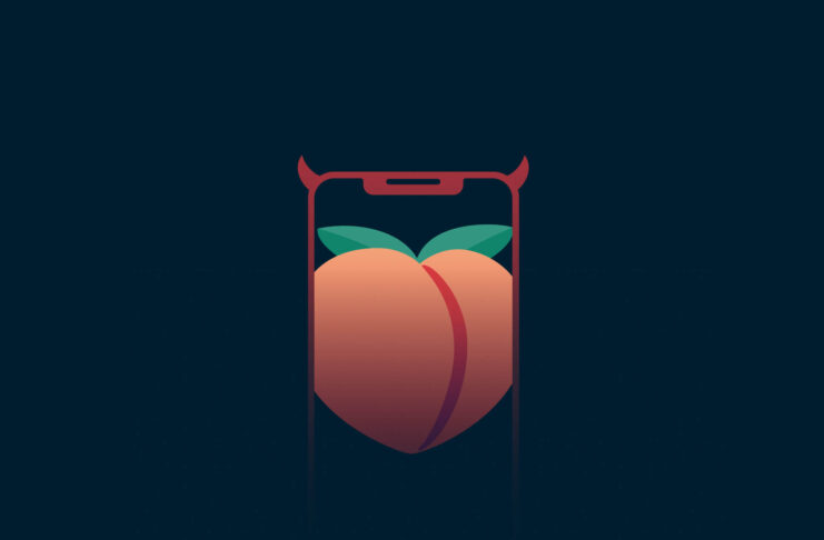 Picture of peach on cellphone to symbolize revenge porn