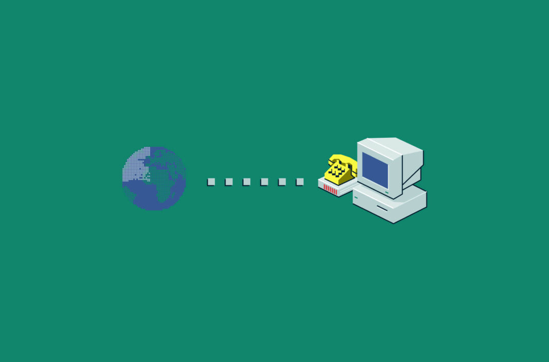 90s retro dial-up connection icons.