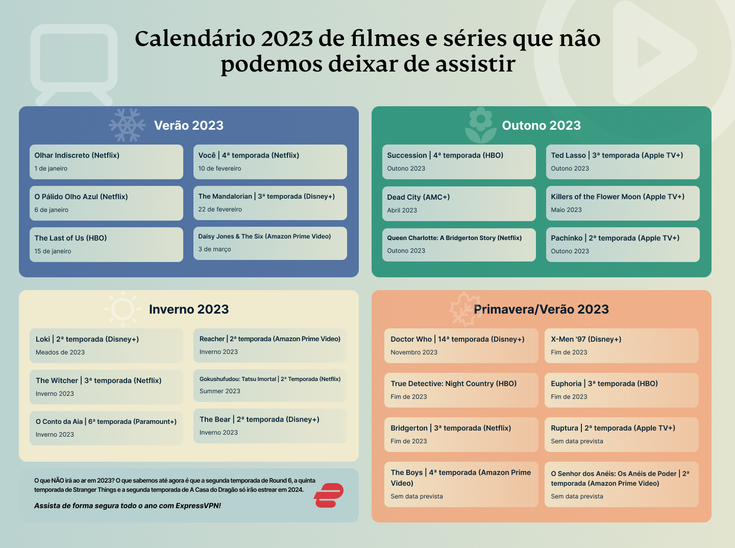 Calendário das séries