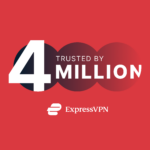 ExpressVPN logo with 4 million typography.