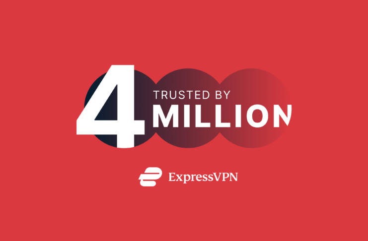 ExpressVPN logo with 4 million typography.