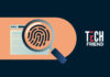 Browser fingerprint with a magnifying glass.