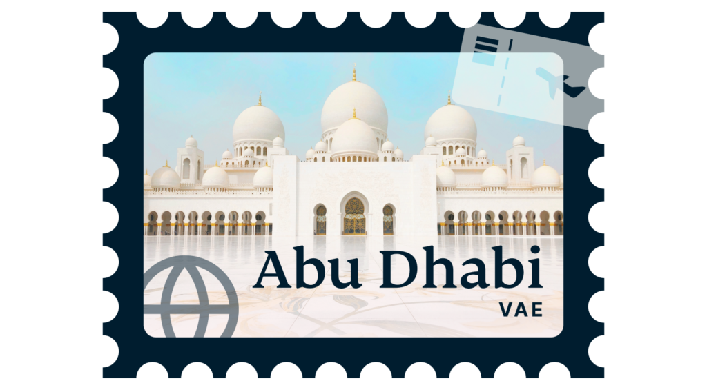 Abu Dhabi, dargestellt auf einer Briefmarke