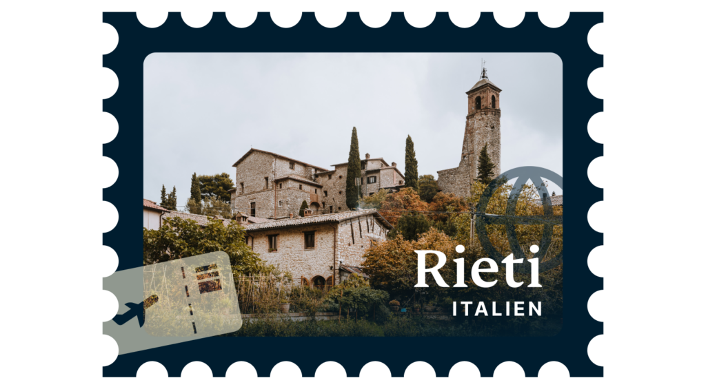 Rieti, dargestellt auf einer Briefmarke