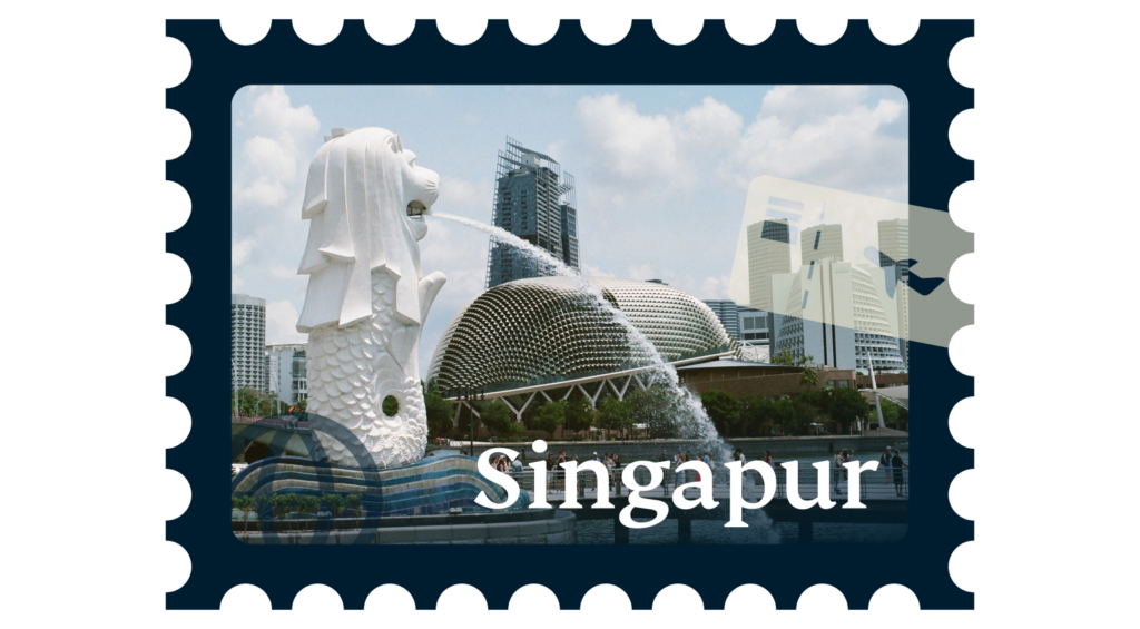 Singapur, dargestellt auf einer Briefmarke