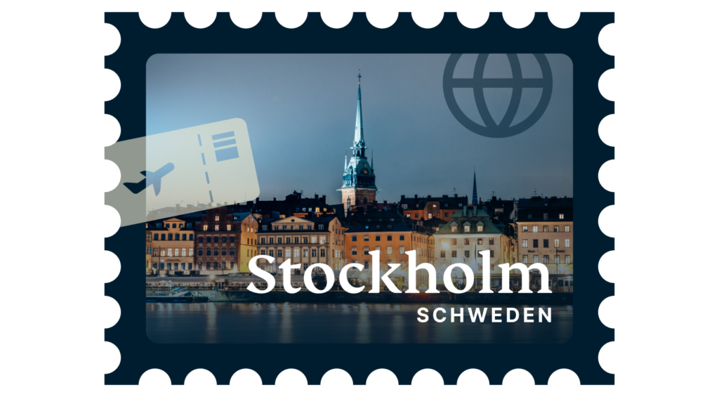 Stockholm, dargestellt auf einer Briefmarke
