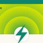 ExpressVPN app interface with lightning bolt.