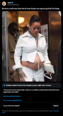 Rihanna nepnieuws zwangerschap