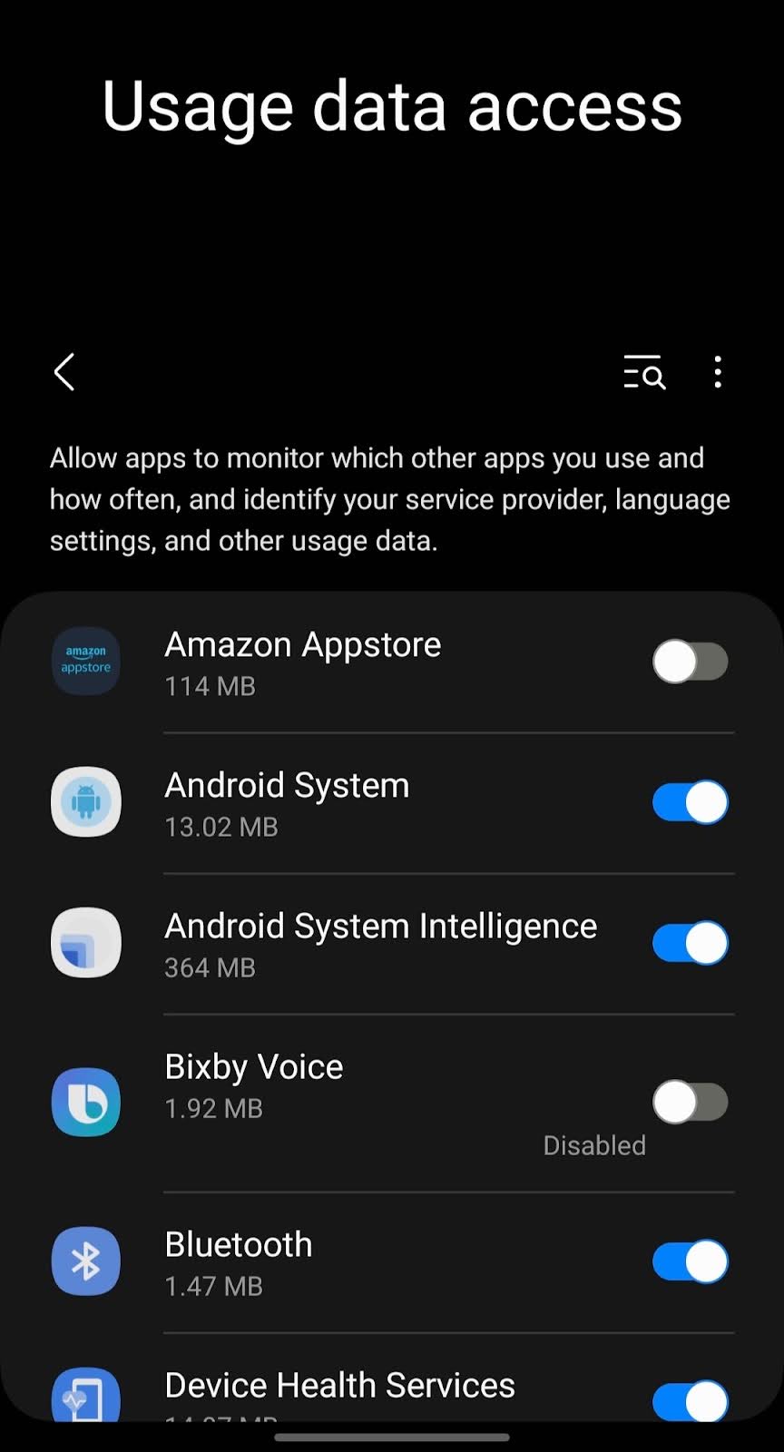 Überprüfung der Nutzungsdaten einzelner Apps unter Android