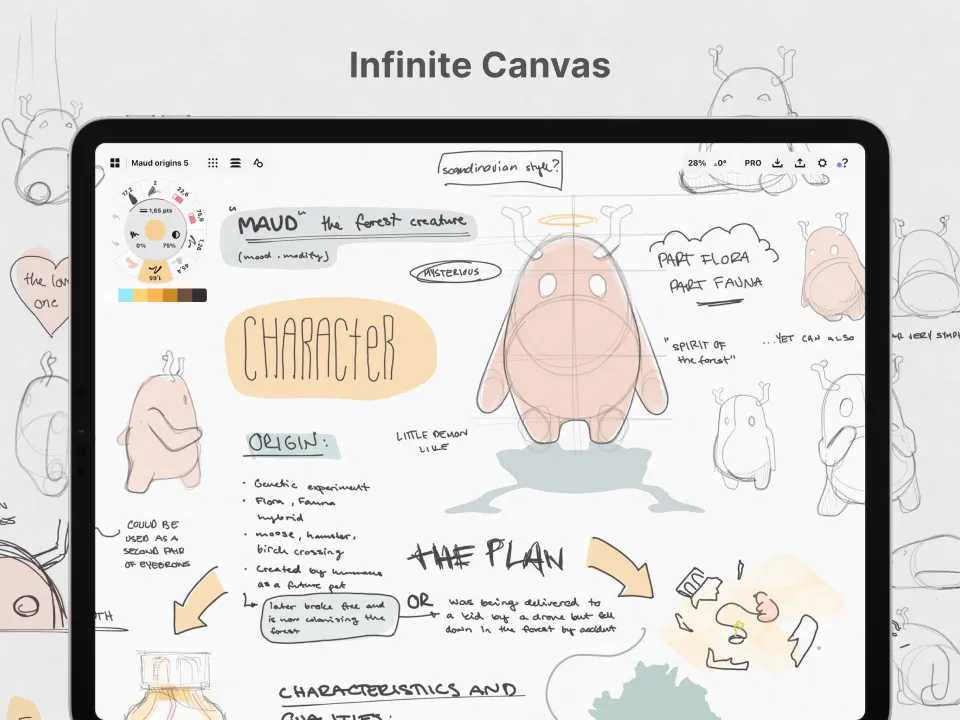 Concepts infinite canvas example.