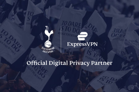 Tottenham Hotspur x ExpressVPN Official Digital Privacy Partner logos