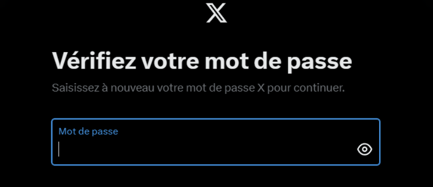 vérifier le mot de passe Twitter 