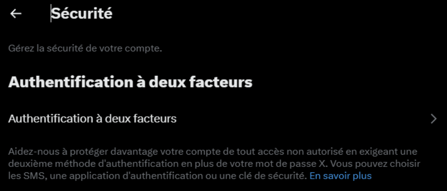 activer 2FA compte Twitter