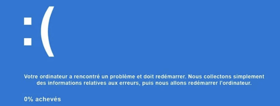 écran bleu de la mort